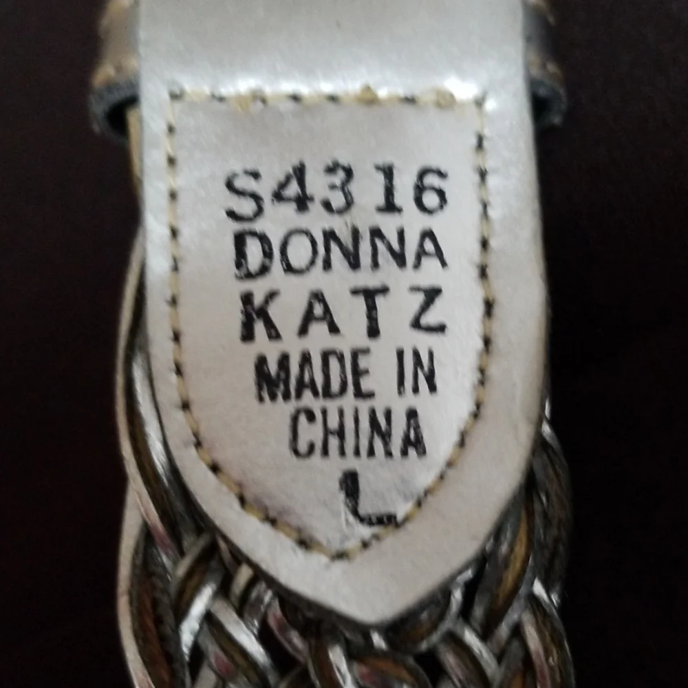 Donna Katz Silver Breaded Belt